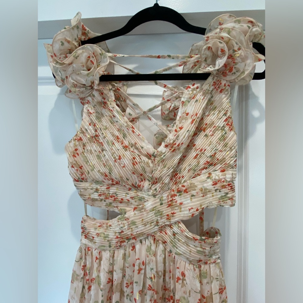 Vici - Hopelessly Devoted Floral Chiffon Maxi Dress - Small